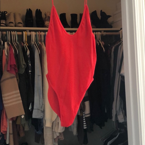 Urban Outfitters Tops - Red skinny strap bodysuit!